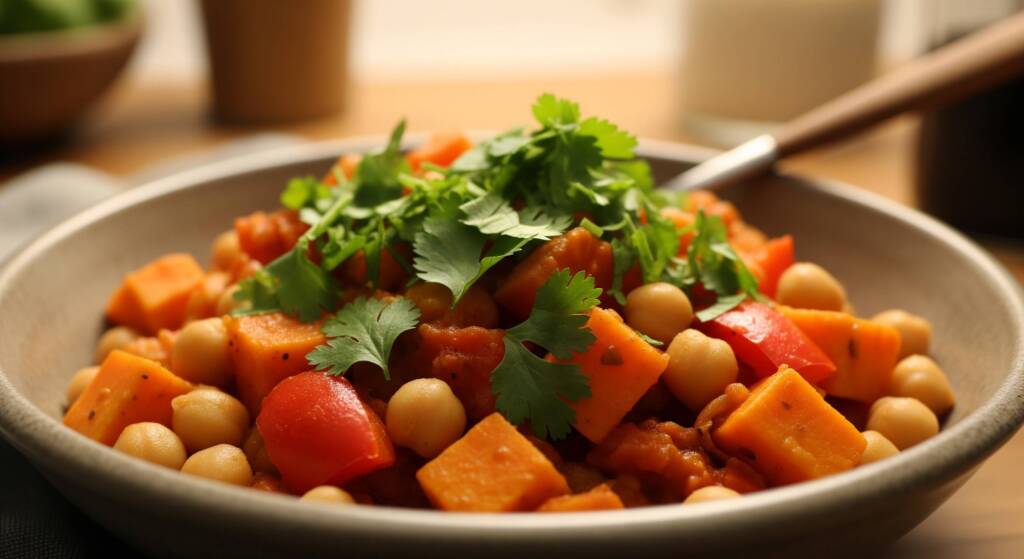 Moroccan-Inspired Chickpea and Sweet Potato Stew