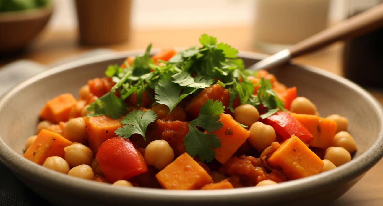 Moroccan-Inspired Chickpea and Sweet Potato Stew