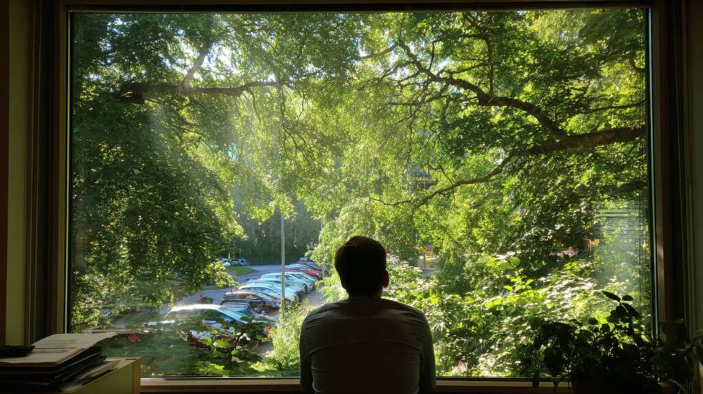 A view through the window at work