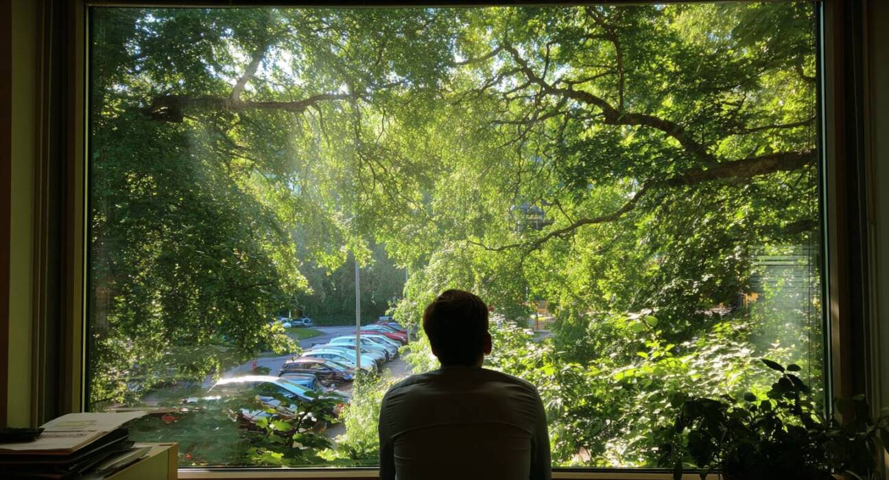 A view through the window at work