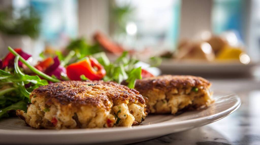 Cauliflower and feta latkes