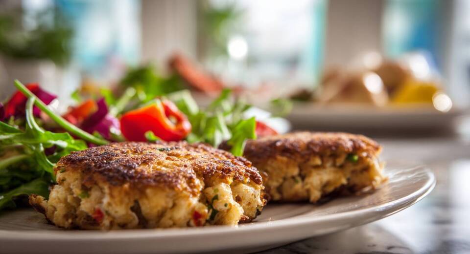 Cauliflower and feta latkes