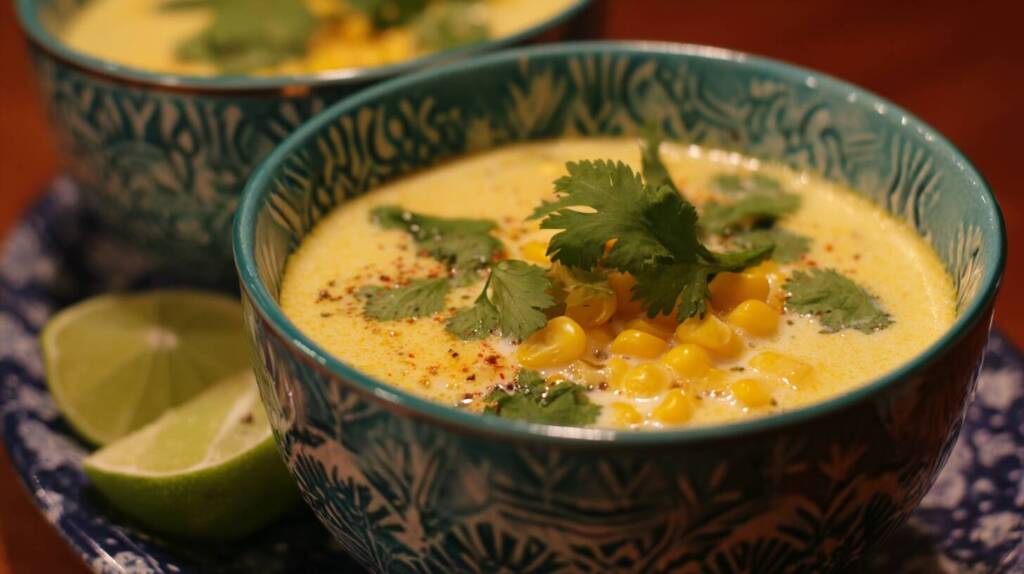 Corn and coconut cream soup