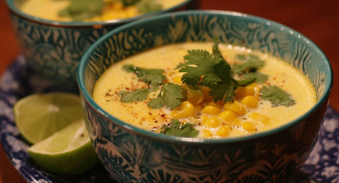 Corn and coconut cream soup