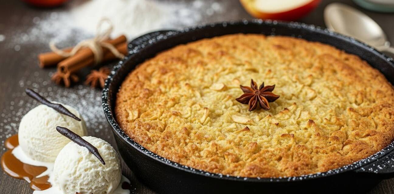 עוגת תפוחים במחבת