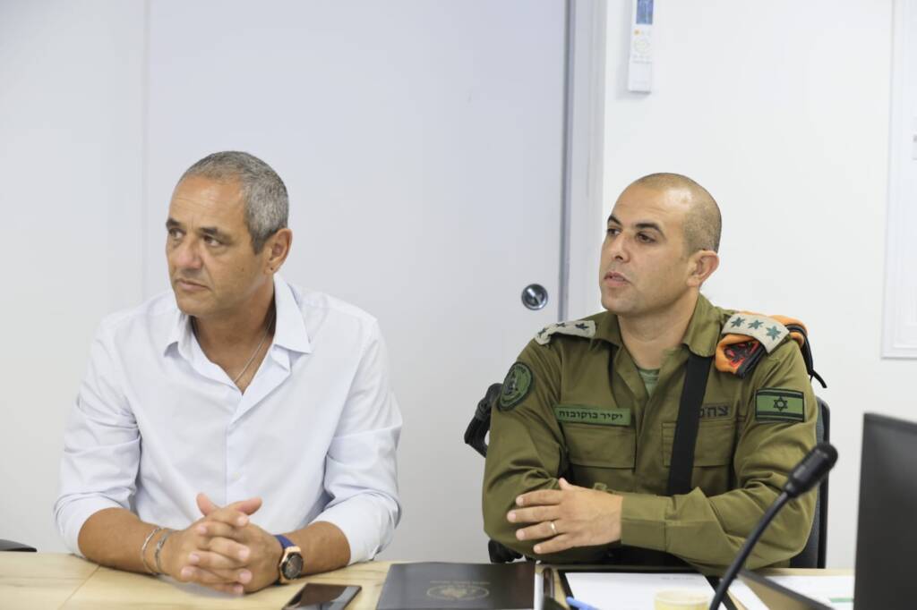 Haifa district commander of the home front command visits hadera