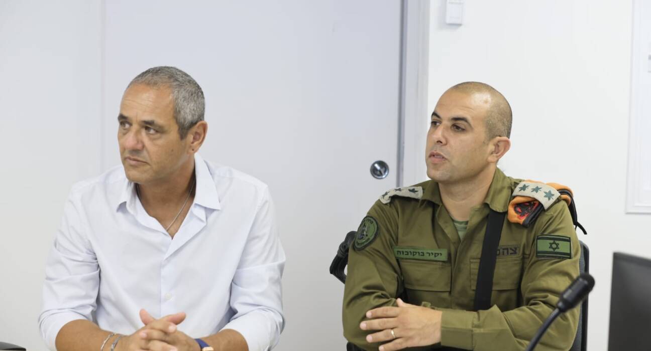 Haifa district commander of the home front command visits hadera