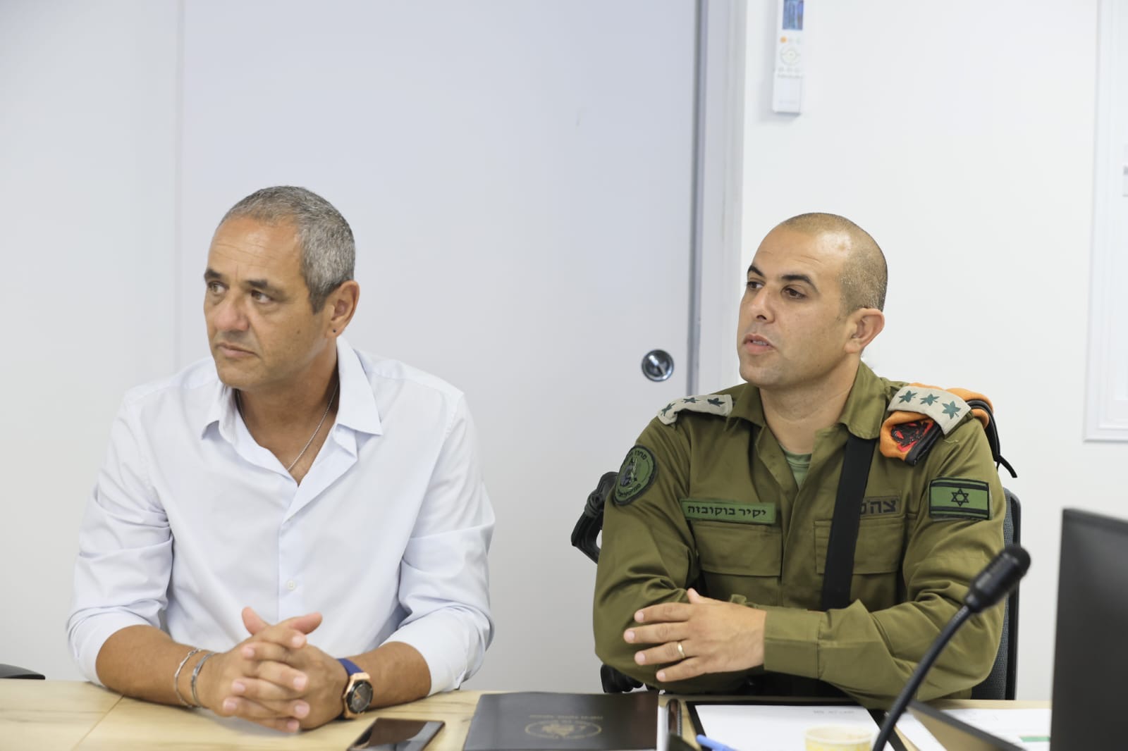 Haifa district commander of the home front command visits hadera